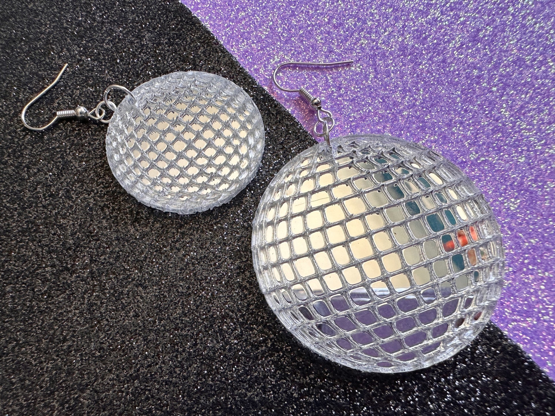 Disco Ball Earrings: Mirrored Laser Cut Acrylic Disco Balls, Music, Musical, Retro, Party, Celebrate, BestGifts for Her/Him/Them