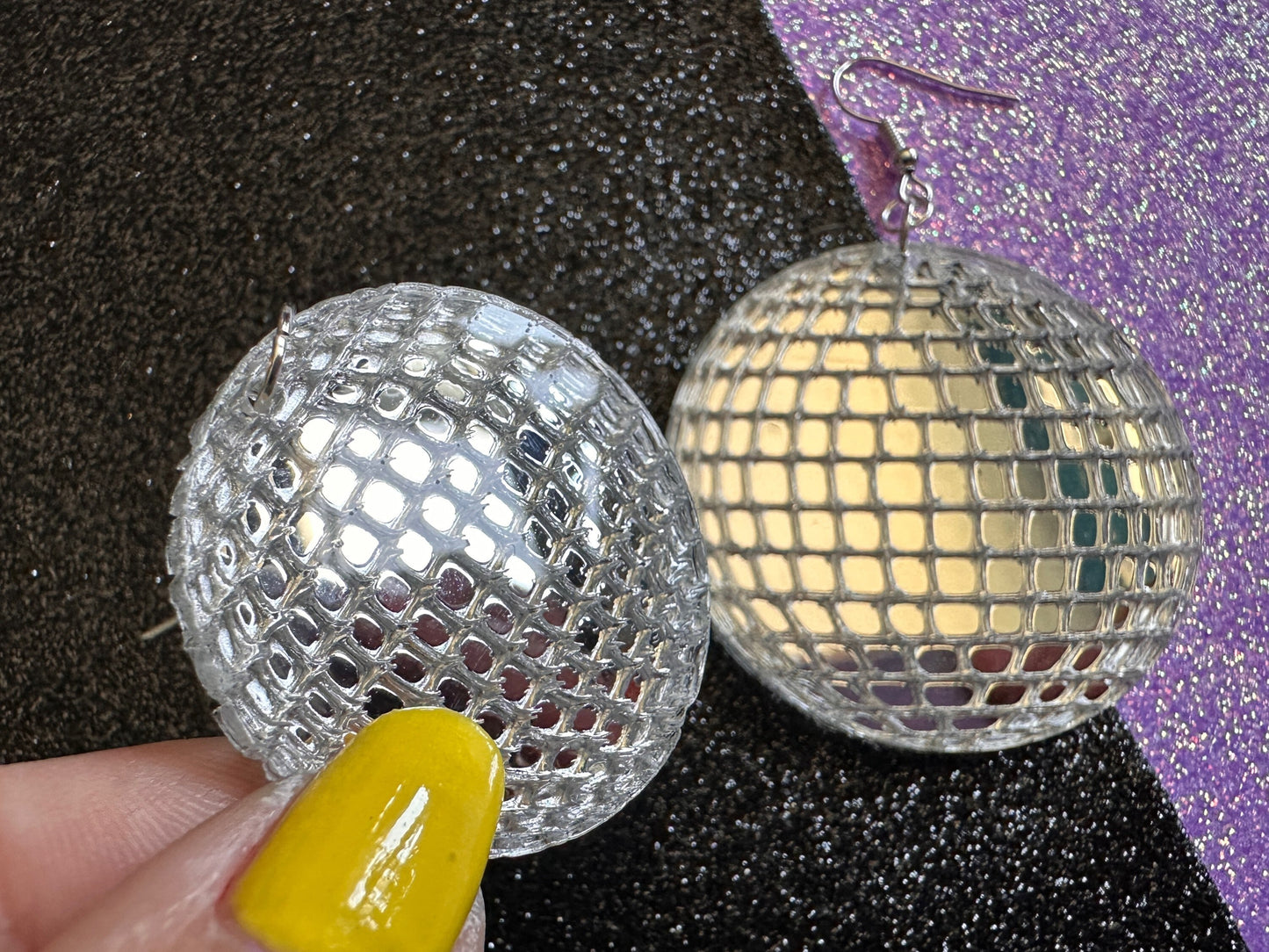 Disco Ball Earrings: Mirrored Laser Cut Acrylic Disco Balls, Music, Musical, Retro, Party, Celebrate, BestGifts for Her/Him/Them