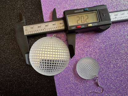 Disco Ball Earrings: Mirrored Laser Cut Acrylic Disco Balls, Music, Musical, Retro, Party, Celebrate, Best Gifts for Her/Him/Them