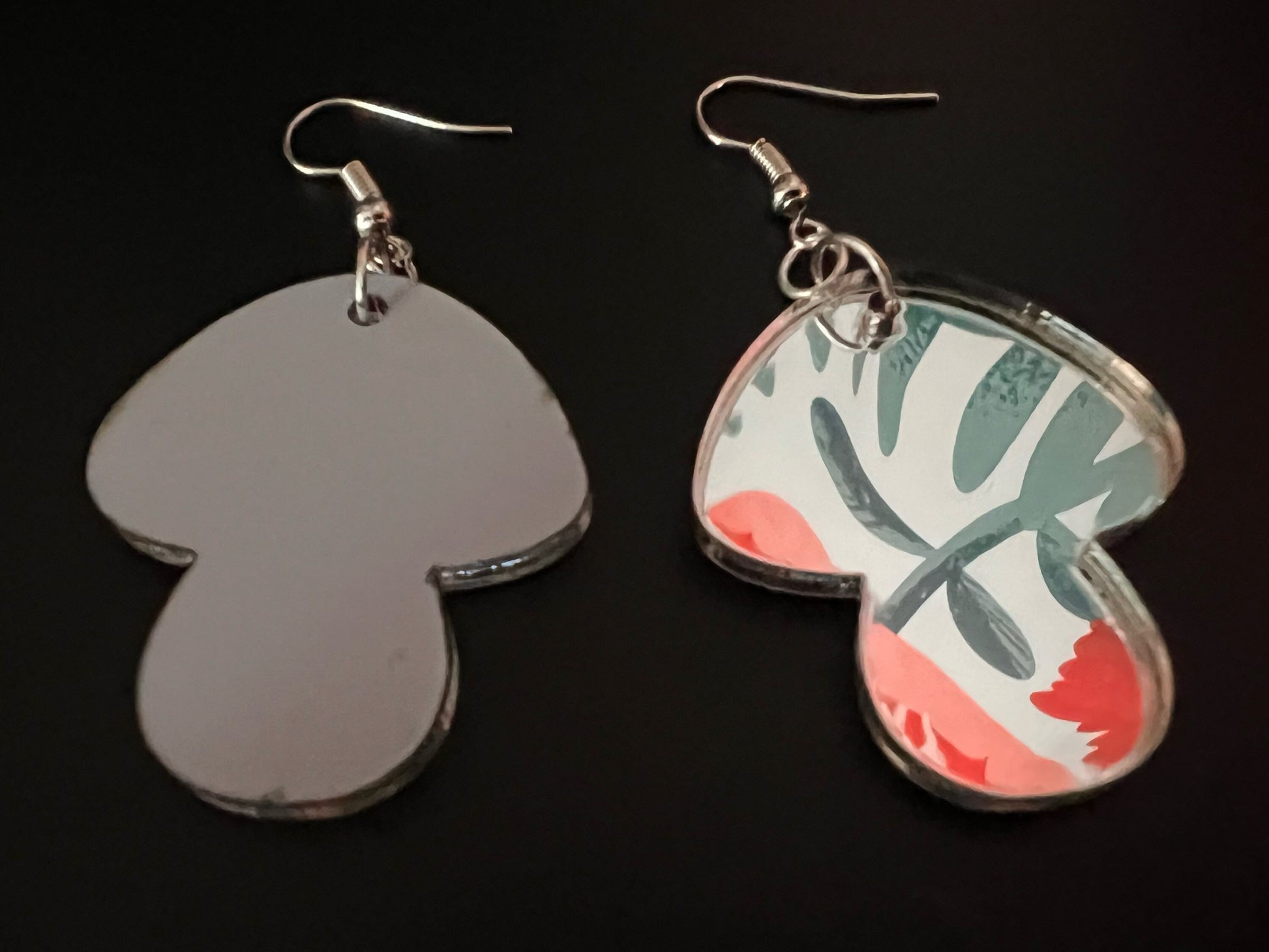 Disco Mushroom Earrings: Laser Cut Acrylic Mushies, Mycology, Psychedelic Mushrooms, Novelty Jewelry, Best Gifts for Her/Him/Them