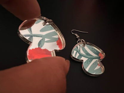 Disco Mushroom Earrings: Laser Cut Acrylic Mushies, Mycology, Psychedelic Mushrooms, Novelty Jewelry, Best Gifts for Her/Him/Them