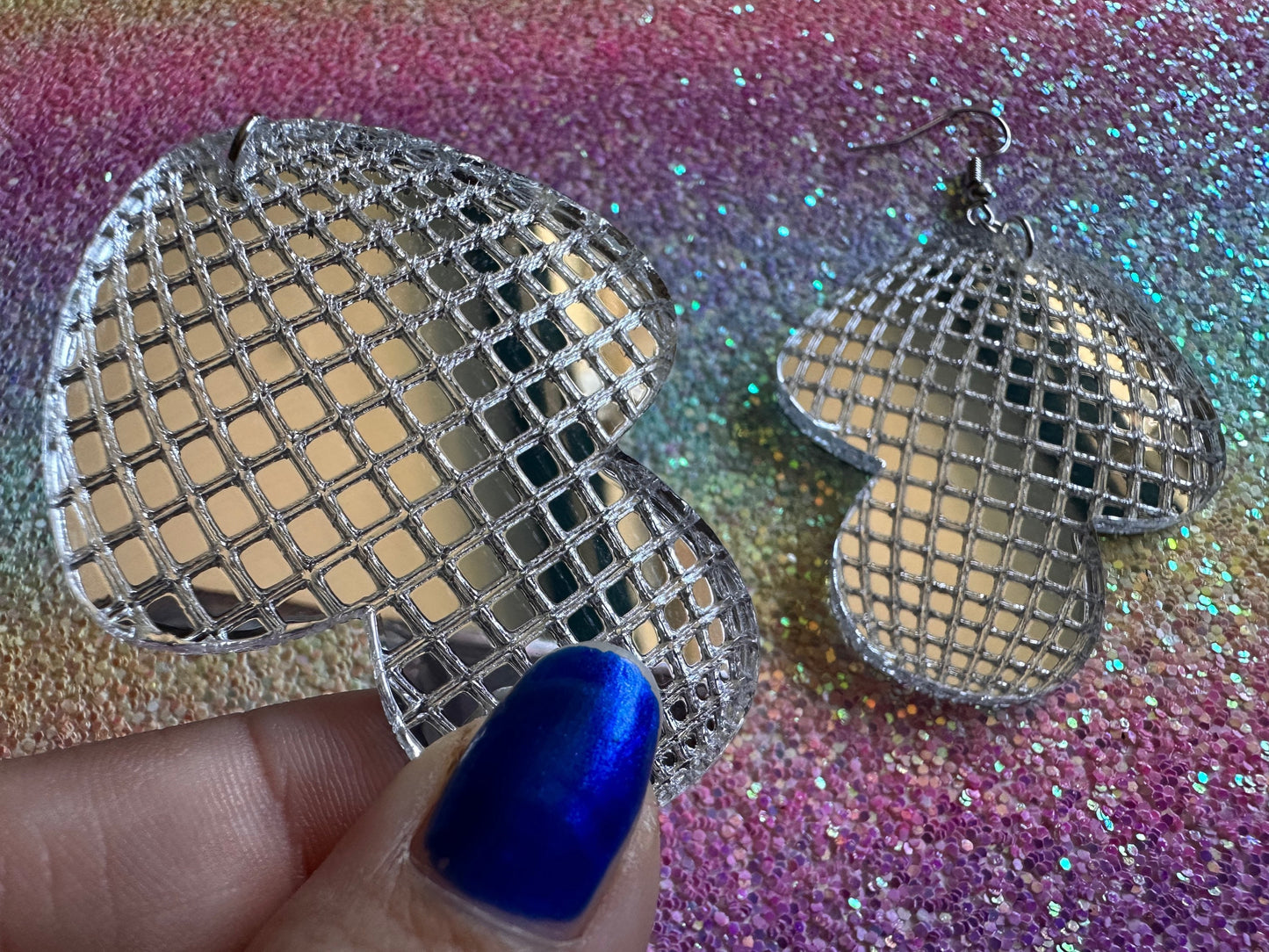 Disco Mushroom Earrings: Mirrored Laser Cut Acrylic Mushrooms, Shroom, Amanita, Retro, Party, Celebrate, Mycology, Gifts for Her/Him/Them