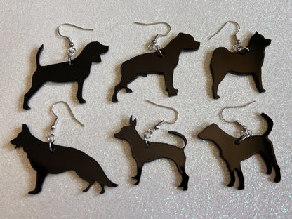Dog Earrings (100+ Breeds): Laser Cut Acrylic Dogs, Canine, Labs, Pit Bull, Chihuahua, German Shepherd, Best Gift for Her/Him/Them