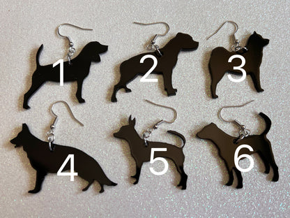 Dog Earrings (100+ Breeds): Laser Cut Acrylic Dogs, Canine, Labs, Pit Bull, Chihuahua, German Shepherd, Best Gift for Her/Him/Them