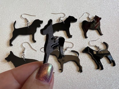 Dog Earrings (100+ Breeds): Laser Cut Acrylic Dogs, Canine, Labs, Pit Bull, Chihuahua, German Shepherd, Best Gift for Her/Him/Them