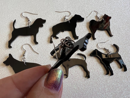Dog Earrings (100+ Breeds): Laser Cut Acrylic Dogs, Canine, Labs, Pit Bull, Chihuahua, German Shepherd, Best Gift for Her/Him/Them