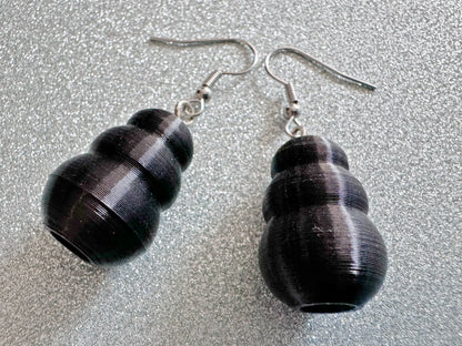 Dog Toy Earrings: Dogs, Doggo, Dog Lover, Novelty, Miniature Pet Toy, 3D Printed Kong, Black Kong Toy Earrings, Best Gifts for Her/Him/Them