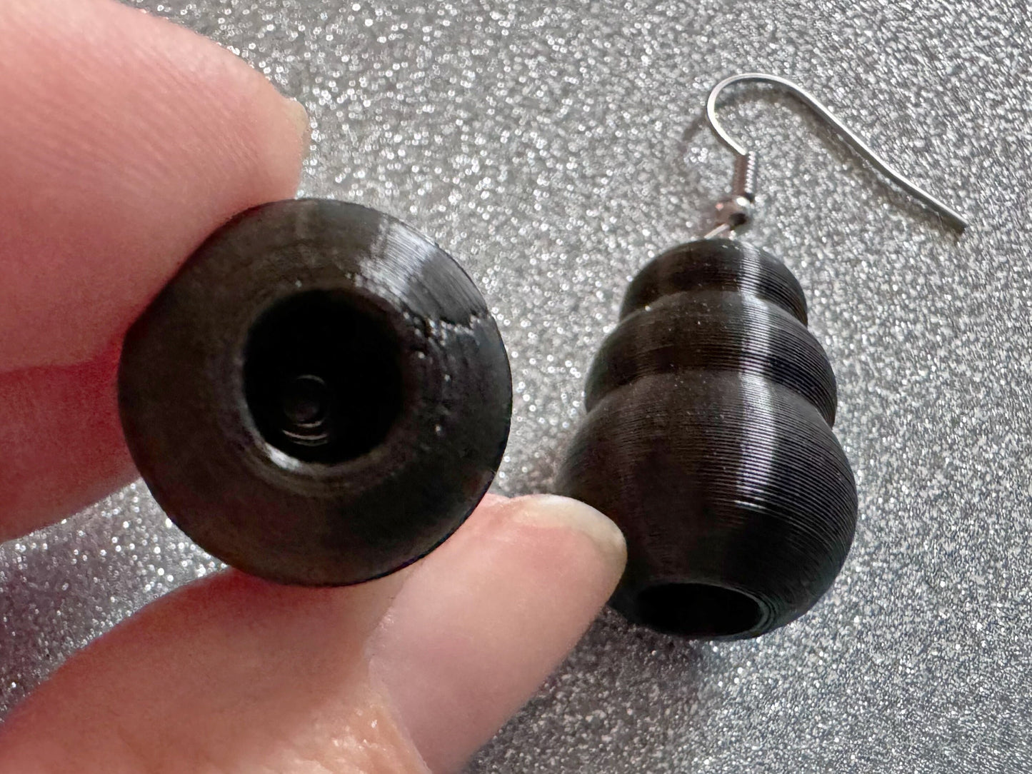 Dog Toy Earrings: Dogs, Doggo, Dog Lover, Novelty, Miniature Pet Toy, 3D Printed Kong, Black Kong Toy Earrings, Best Gifts for Her/Him/Them