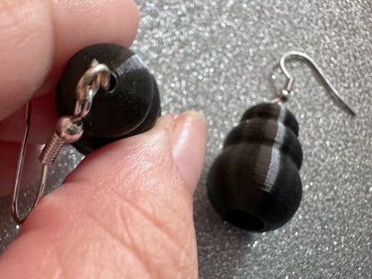 Dog Toy Earrings: Dogs, Doggo, Dog Lover, Novelty, Miniature Pet Toy, 3D Printed Kong, Black Kong Toy Earrings, Best Gifts for Her/Him/Them