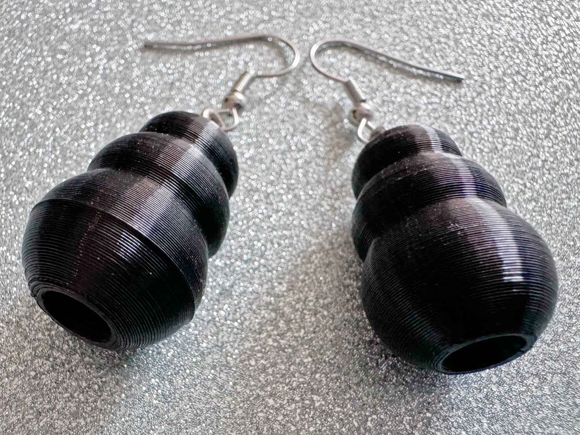 Dog Toy Earrings: Dogs, Doggo, Dog Lover, Novelty, Miniature Pet Toy, 3D Printed Kong, Black Kong Toy Earrings, Best Gifts for Her/Him/Them