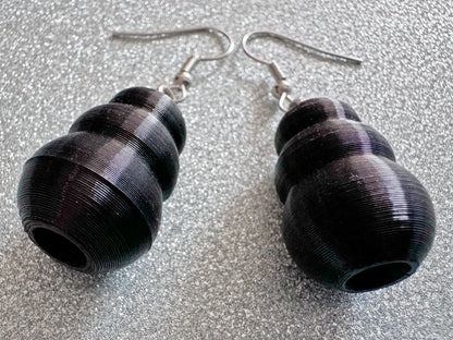 Dog Toy Earrings: Dogs, Doggo, Dog Lover, Novelty, Miniature Pet Toy, 3D Printed Kong, Black Kong Toy Earrings, Best Gifts for Her/Him/Them