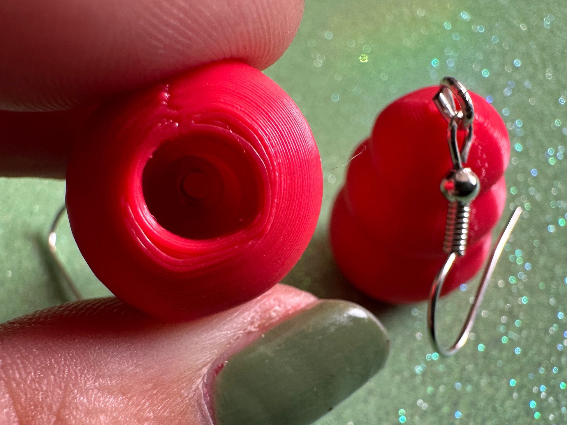 Dog Toy Earrings: Dogs, Doggo, Dog Lover, Novelty, Miniature Pet Toy, 3D Printed Kong, Red Kong Toy Earrings, Best Gifts for Her/Him/Them