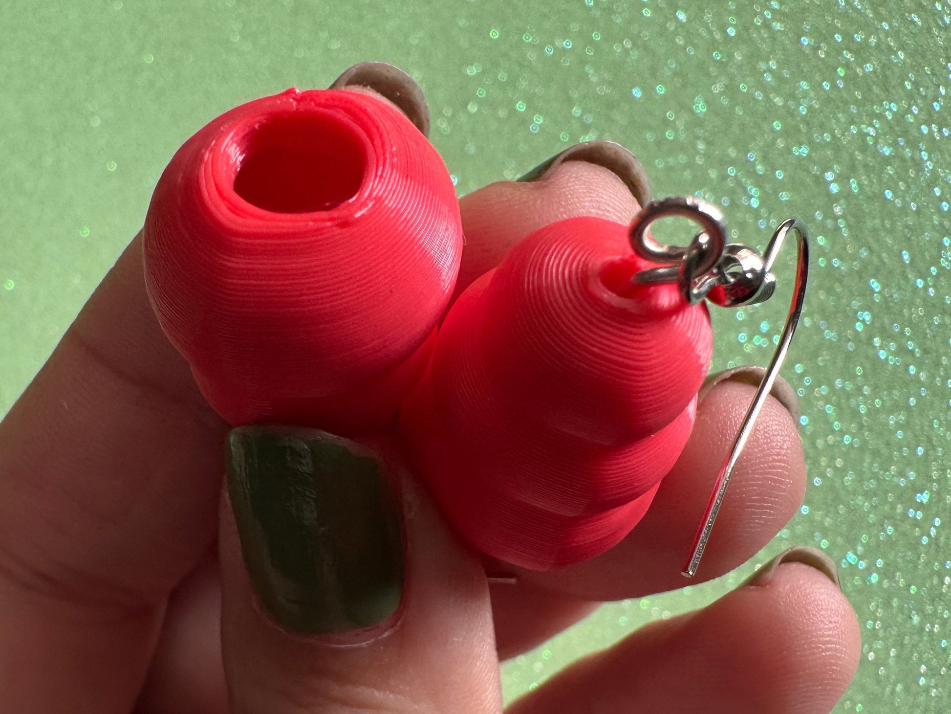 Dog Toy Earrings: Dogs, Doggo, Dog Lover, Novelty, Miniature Pet Toy, 3D Printed Kong, Red Kong Toy Earrings, Best Gifts for Her/Him/Them