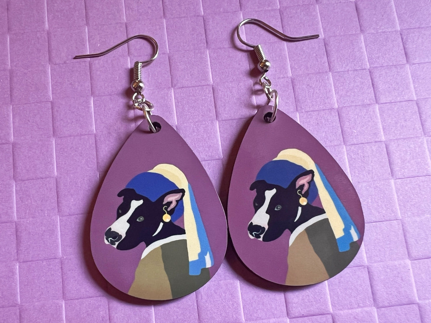 Dog With A Pearl Earring: TikTok Famous Pit Bull, Smiley on Maui, Sublimated, Best Gifts for Her/Him/Them