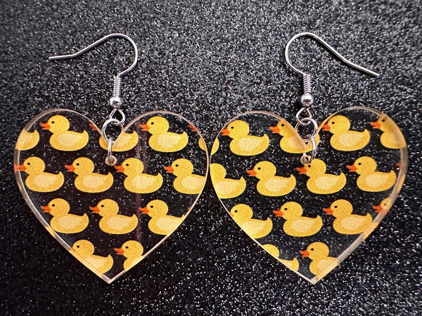 Ducky Earrings: Laser Cut Acrylic Ducks, Duckies, "Rubber" Duck Earrings, Bath Time, Ducks, Duckies, Animals, Bird, Gift for Her/Him/Them