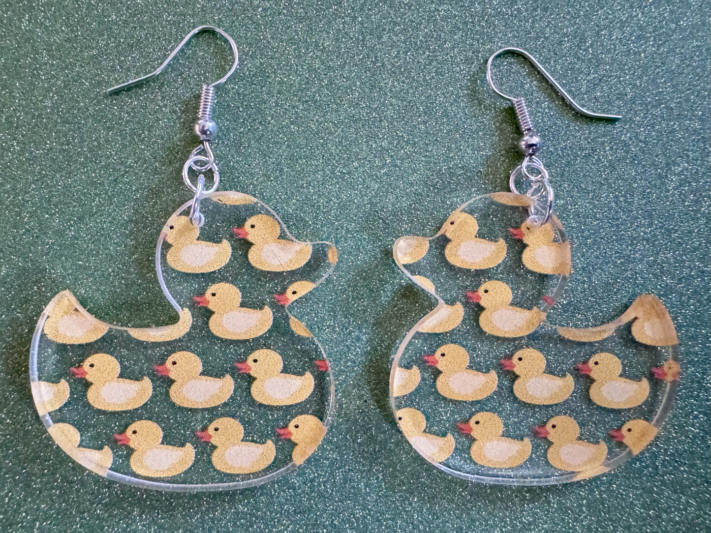 Ducky Earrings: Laser Cut Acrylic Ducks, Duckies, "Rubber" Duck Earrings, Bath Time, Ducks, Duckies, Animals, Bird, Gift for Her/Him/Them