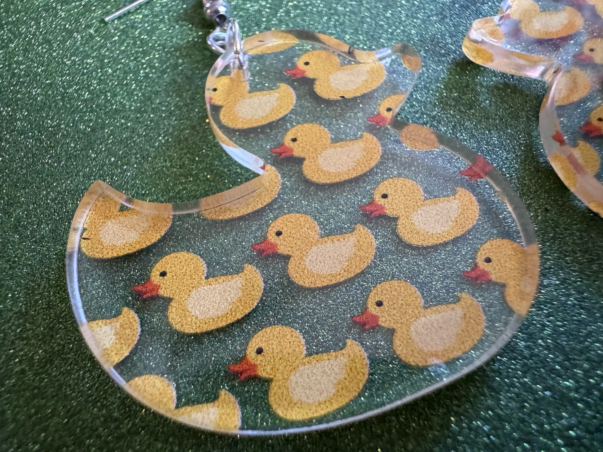 Ducky Earrings: Laser Cut Acrylic Ducks, Duckies, "Rubber" Duck Earrings, Bath Time, Ducks, Duckies, Animals, Bird, Gift for Her/Him/Them