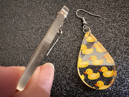 Ducky Earrings: Laser Cut Acrylic Ducks, Duckies, "Rubber" Duck Earrings, Bath Time, Ducks, Duckies, Animals, Bird, Gift for Her/Him/Them