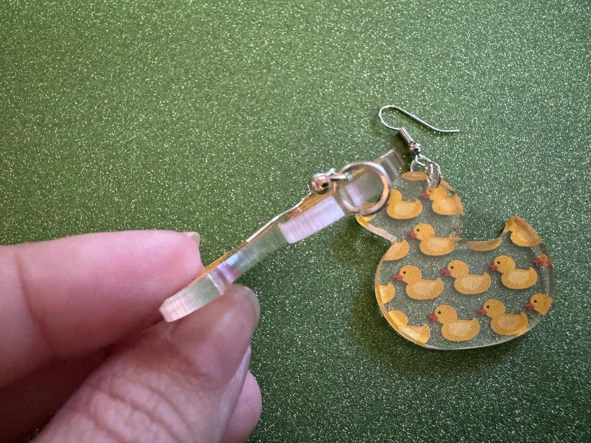 Ducky Earrings: Laser Cut Acrylic Ducks, Duckies, "Rubber" Duck Earrings, Bath Time, Ducks, Duckies, Animals, Bird, Gift for Her/Him/Them