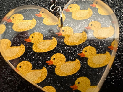 Ducky Earrings: Laser Cut Acrylic Ducks, Duckies, "Rubber" Duck Earrings, Bath Time, Ducks, Duckies, Animals, Bird, Gift for Her/Him/Them