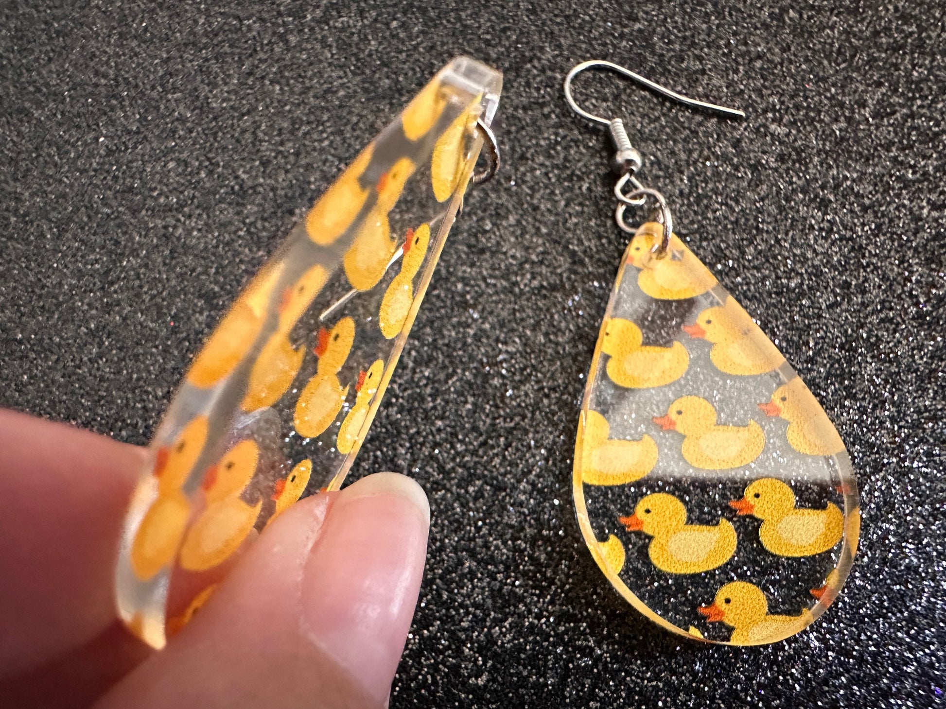 Ducky Earrings: Laser Cut Acrylic Ducks, Duckies, "Rubber" Duck Earrings, Bath Time, Ducks, Duckies, Animals, Bird, Gift for Her/Him/Them