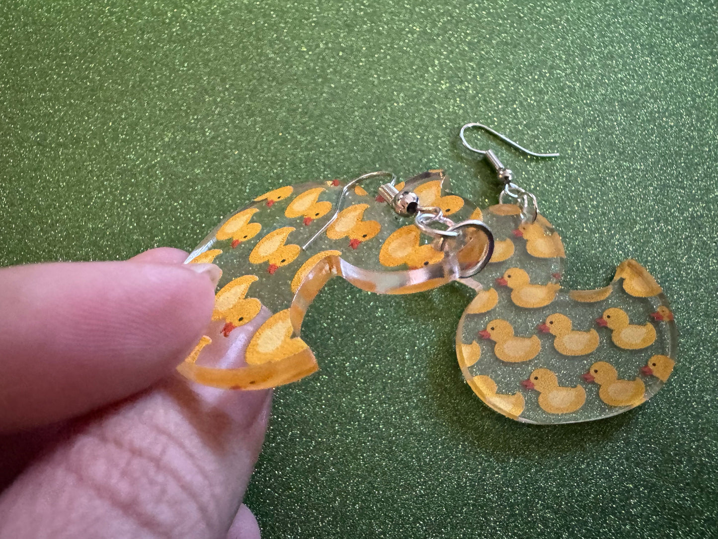Ducky Earrings: Laser Cut Acrylic Ducks, Duckies, "Rubber" Duck Earrings, Bath Time, Ducks, Duckies, Animals, Bird, Gift for Her/Him/Them