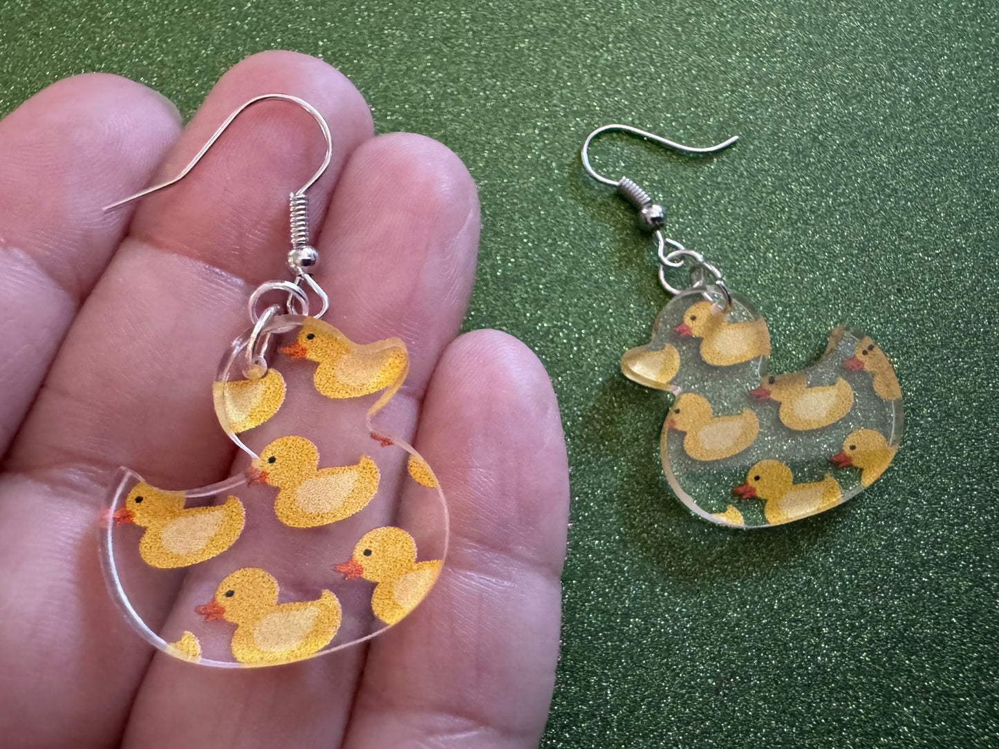 Ducky Earrings: Laser Cut Acrylic Ducks, Duckies, "Rubber" Duck Earrings, Bath Time, Ducks, Duckies, Animals, Bird, Gift for Her/Him/Them