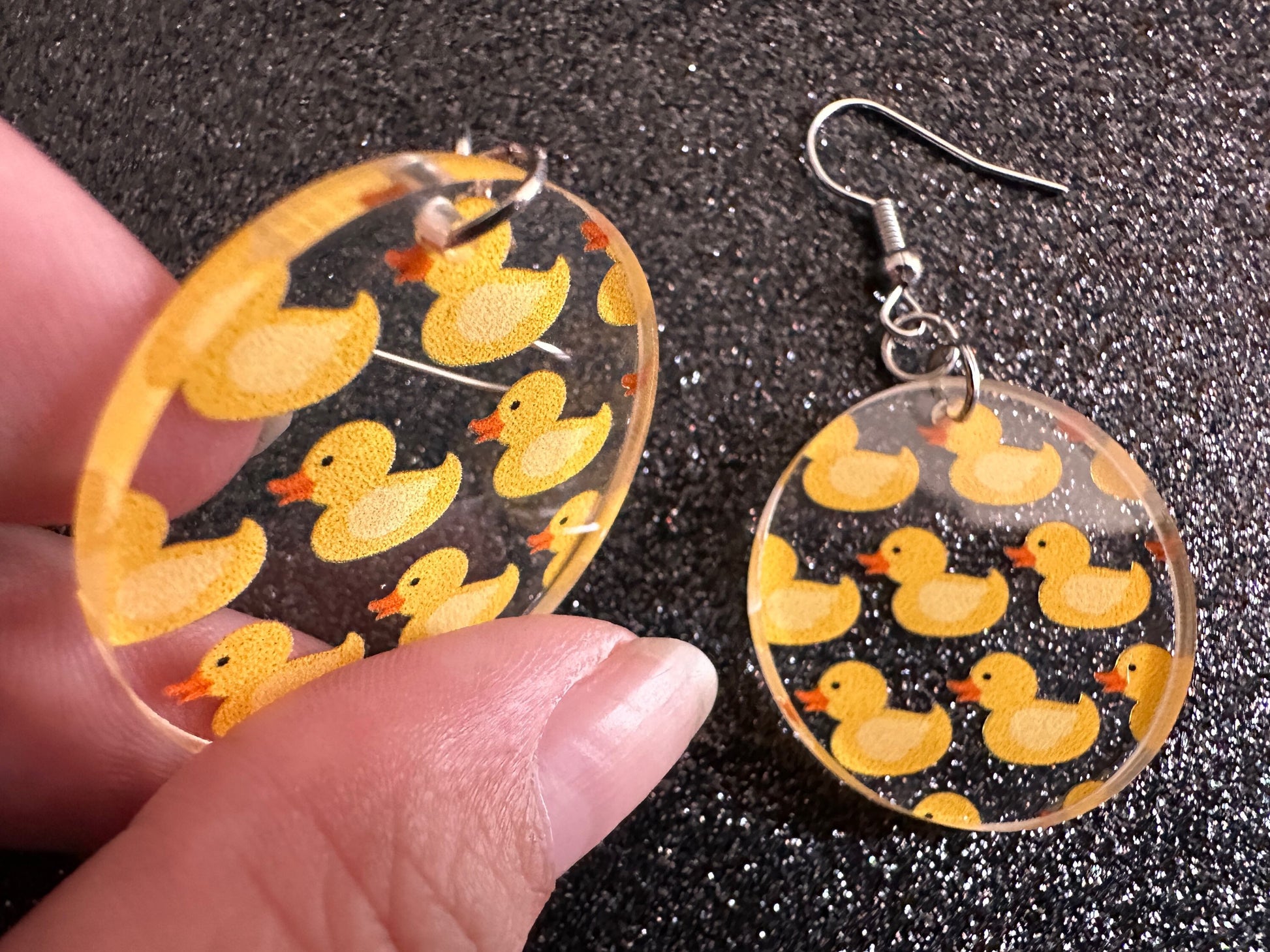 Ducky Earrings: Laser Cut Acrylic Ducks, Duckies, "Rubber" Duck Earrings, Bath Time, Ducks, Duckies, Animals, Bird, Gift for Her/Him/Them