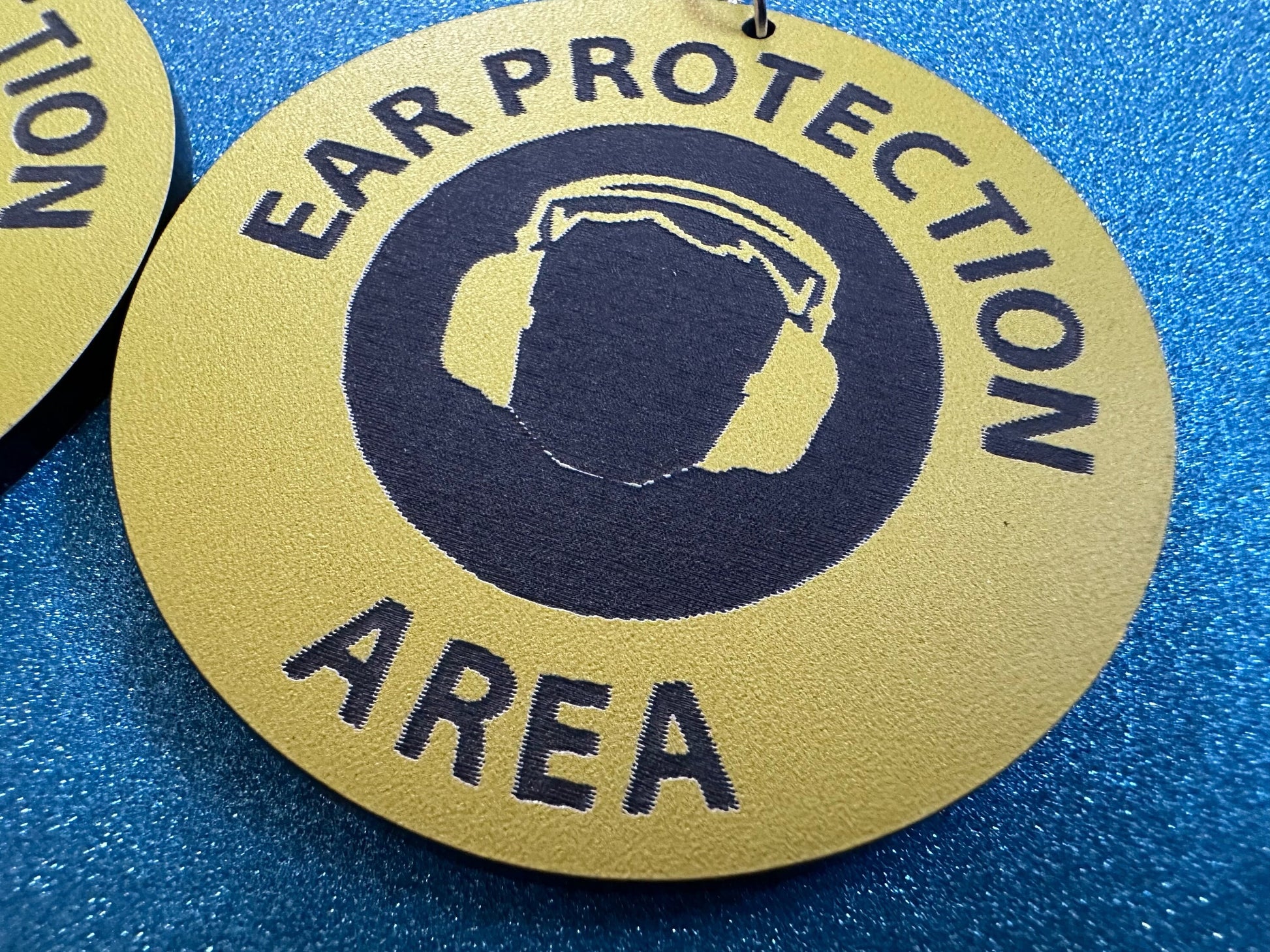 Ear Protection Area Earrings: Laser Cut Acrylic Earrings, Funny Novelty Earrings, Be Quiet Earrings, Silence, Best Gifts for Her/Him/Them