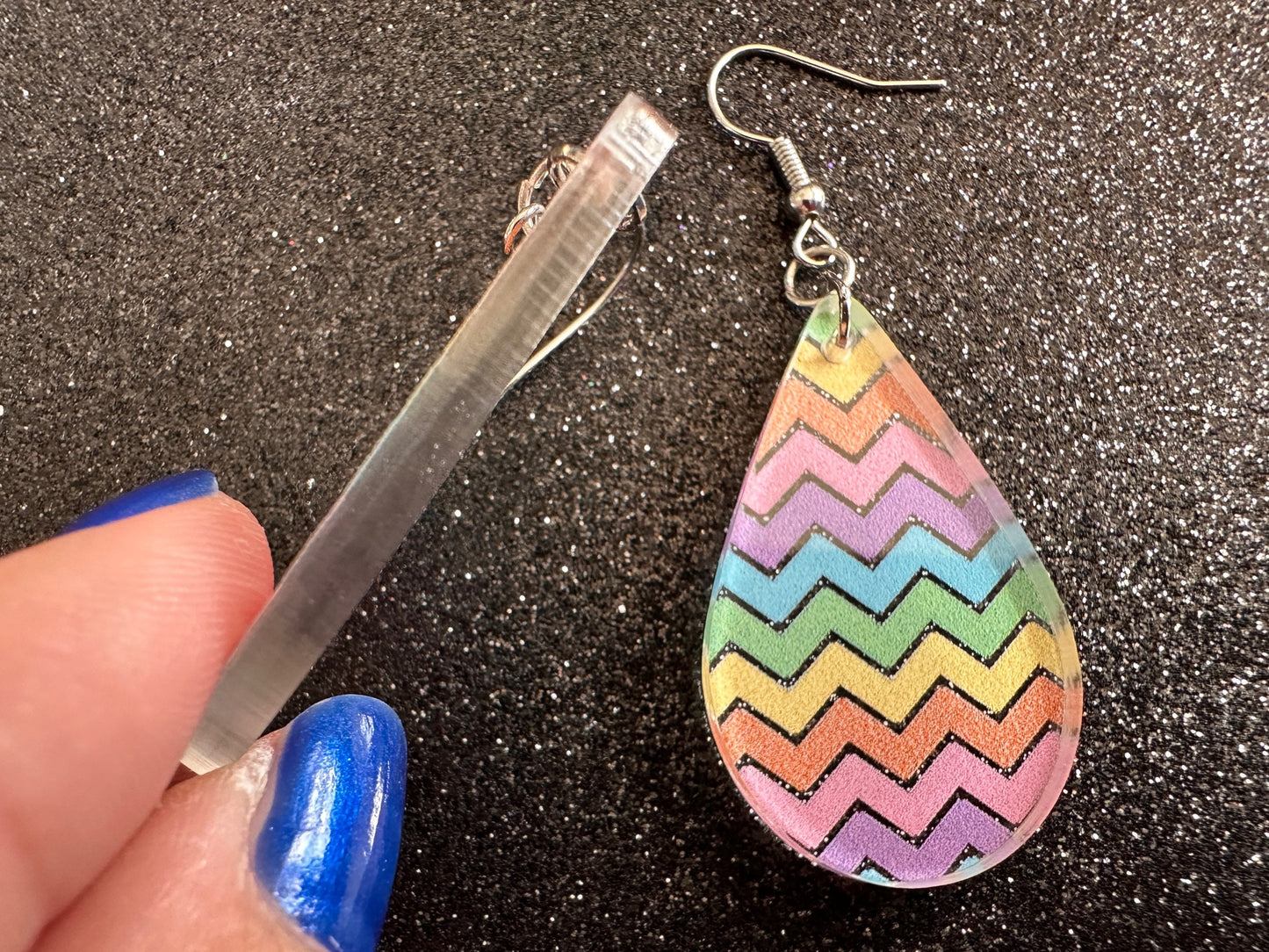 Easter Earrings: Laser Cut Acrylic Earrings, Easter Egg, Easter Bunny, Zig Zags, Easter Colors, Rainbow, Pride, Best Gifts for Her/Him/Them