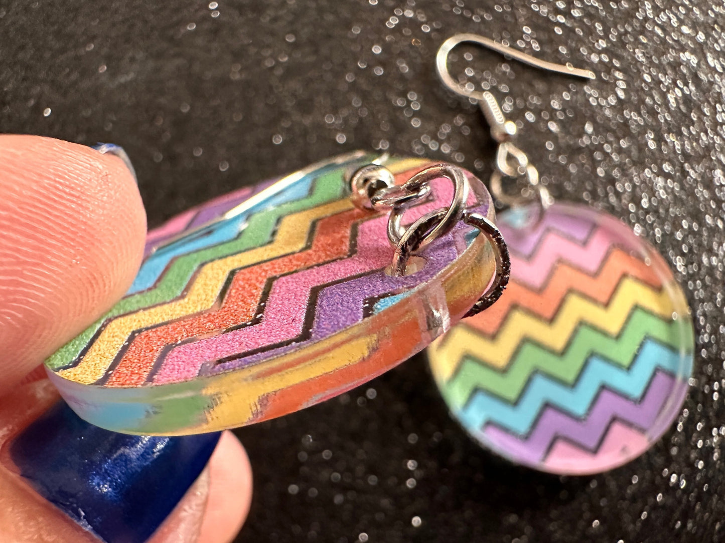 Easter Earrings: Laser Cut Acrylic Earrings, Easter Egg, Easter Bunny, Zig Zags, Easter Colors, Rainbow, Pride, Best Gifts for Her/Him/Them