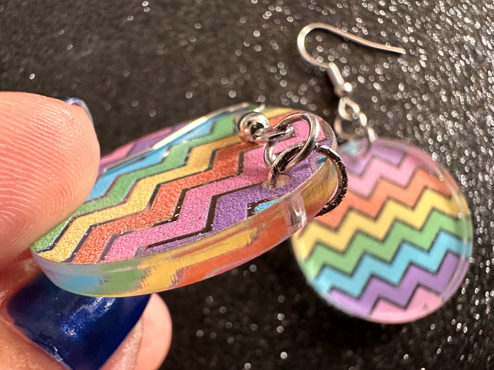 Easter Earrings: Laser Cut Acrylic Earrings, Easter Egg, Easter Bunny, Zig Zags, Easter Colors, Rainbow, Pride, Best Gifts for Her/Him/Them