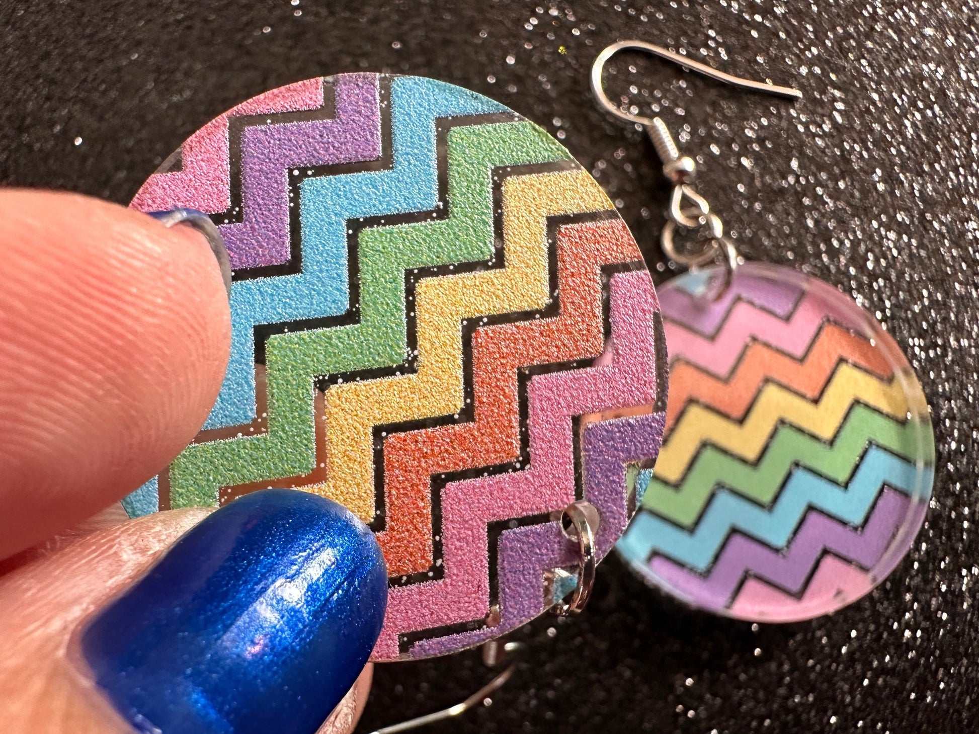 Easter Earrings: Laser Cut Acrylic Earrings, Easter Egg, Easter Bunny, Zig Zags, Easter Colors, Rainbow, Pride, Best Gifts for Her/Him/Them