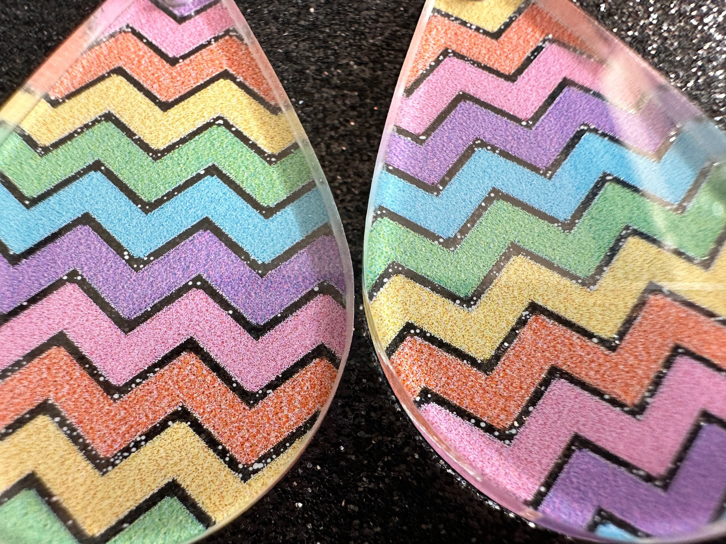 Easter Earrings: Laser Cut Acrylic Earrings, Easter Egg, Easter Bunny, Zig Zags, Easter Colors, Rainbow, Pride, Best Gifts for Her/Him/Them