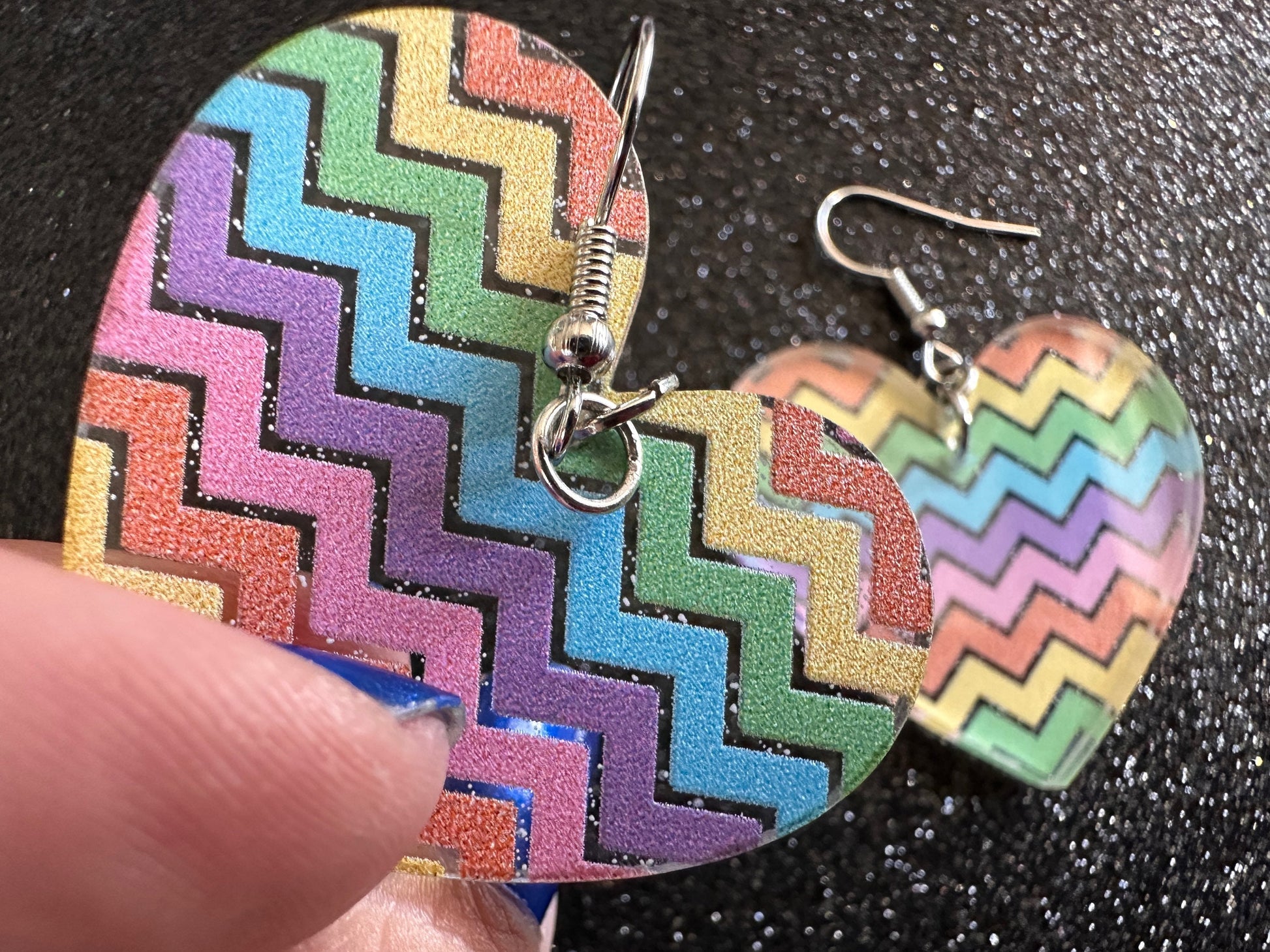 Easter Earrings: Laser Cut Acrylic Earrings, Easter Egg, Easter Bunny, Zig Zags, Easter Colors, Rainbow, Pride, Best Gifts for Her/Him/Them
