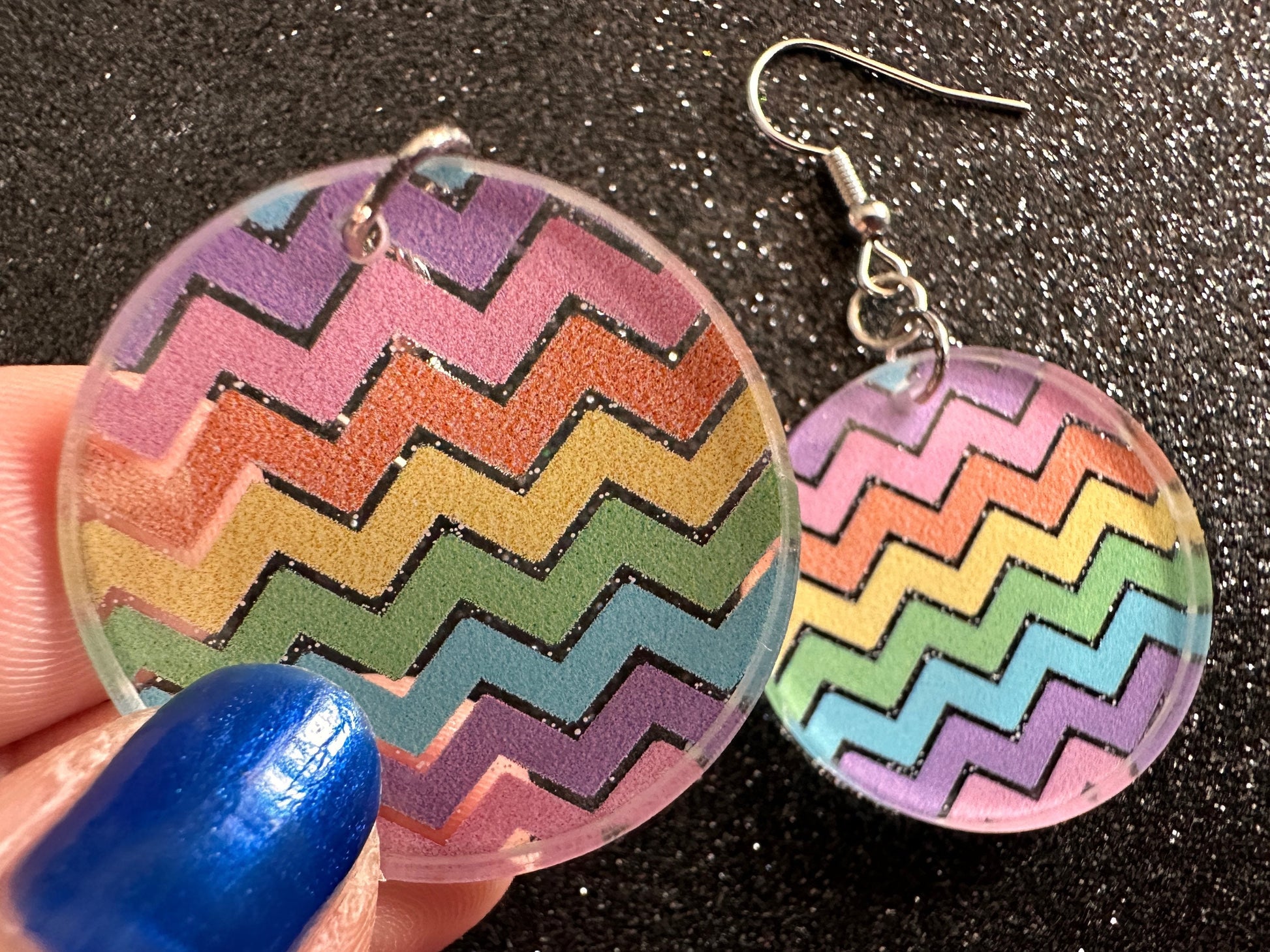 Easter Earrings: Laser Cut Acrylic Earrings, Easter Egg, Easter Bunny, Zig Zags, Easter Colors, Rainbow, Pride, Best Gifts for Her/Him/Them