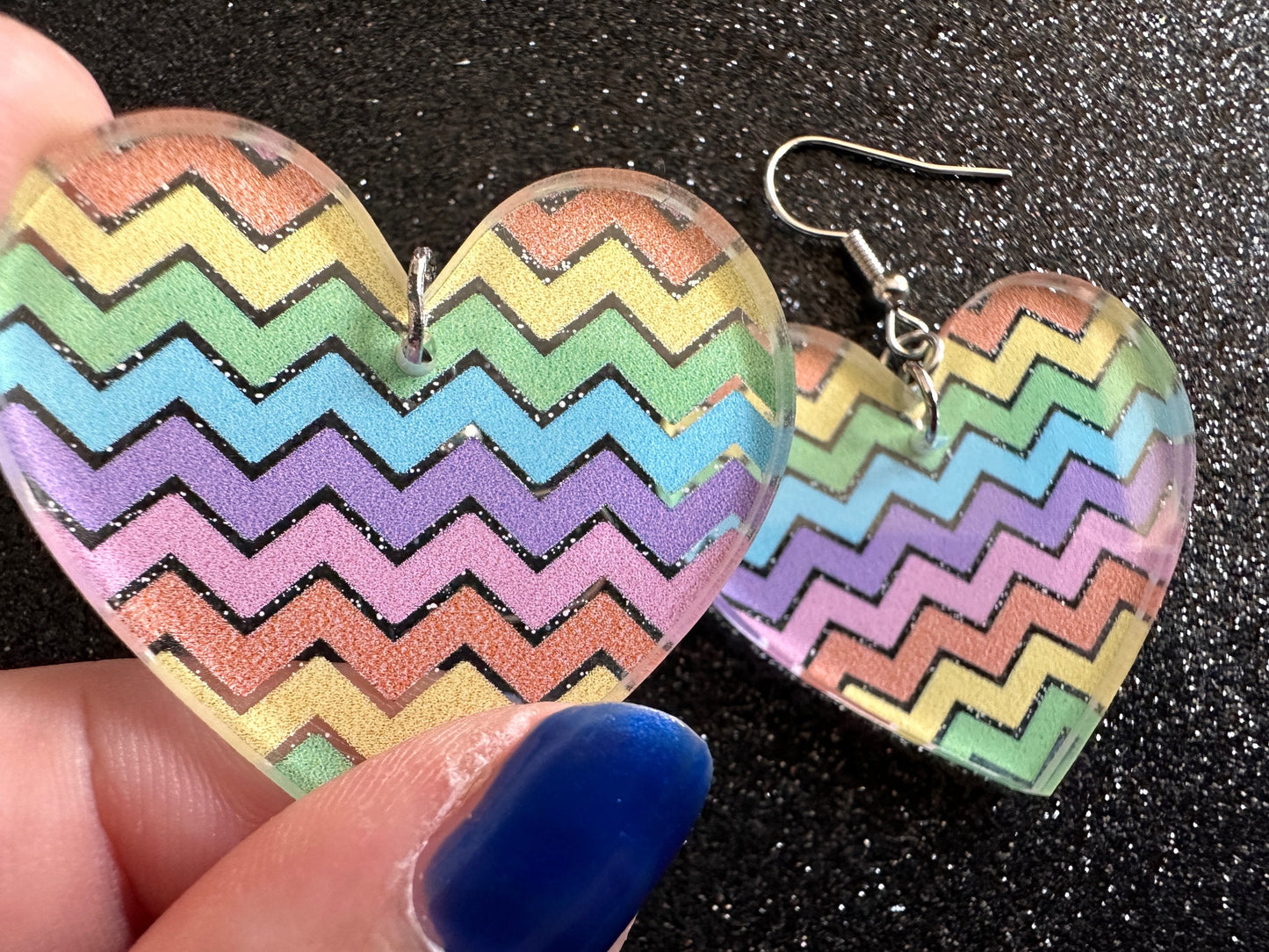 Easter Earrings: Laser Cut Acrylic Earrings, Easter Egg, Easter Bunny, Zig Zags, Easter Colors, Rainbow, Pride, Best Gifts for Her/Him/Them