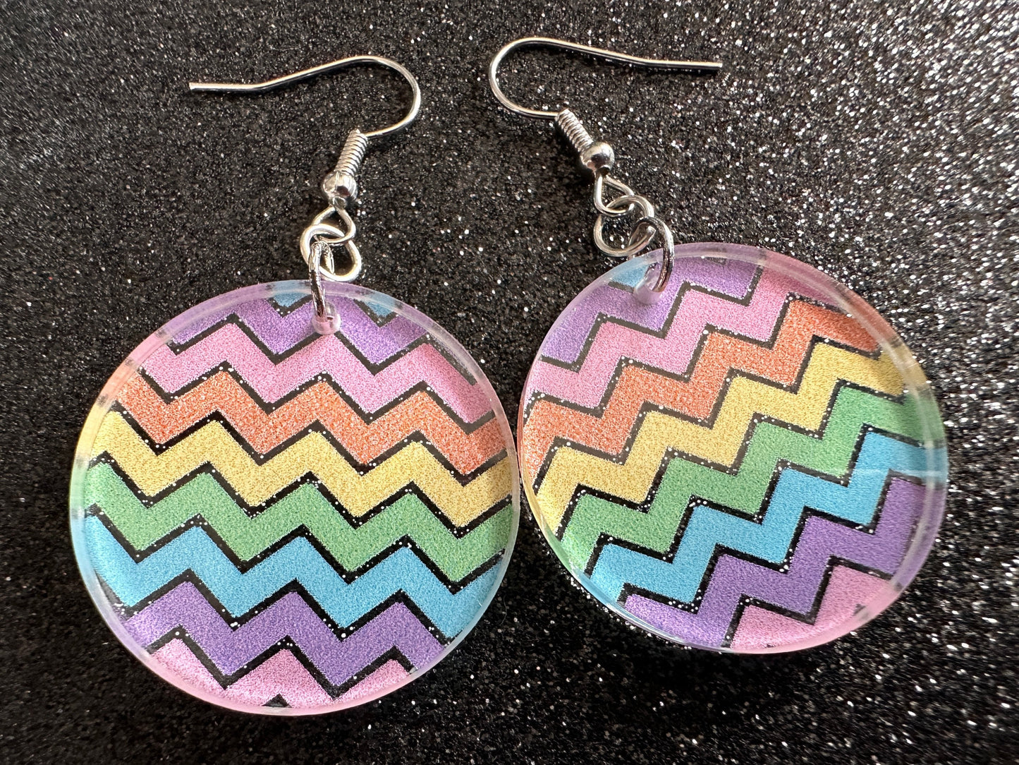 Easter Earrings: Laser Cut Acrylic Earrings, Easter Egg, Easter Bunny, Zig Zags, Easter Colors, Rainbow, Pride, Best Gifts for Her/Him/Them