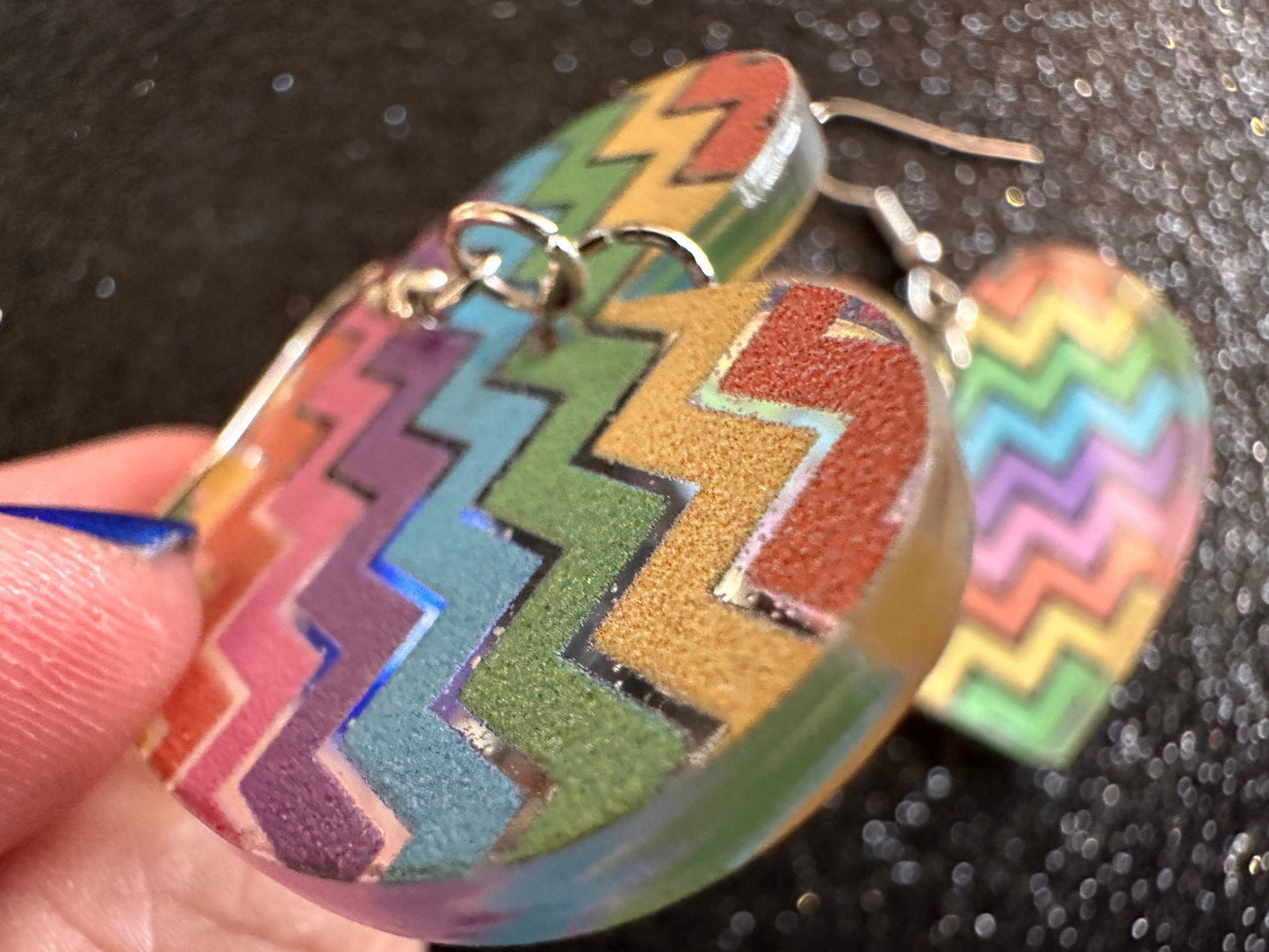Easter Earrings: Laser Cut Acrylic Earrings, Easter Egg, Easter Bunny, Zig Zags, Easter Colors, Rainbow, Pride, Best Gifts for Her/Him/Them