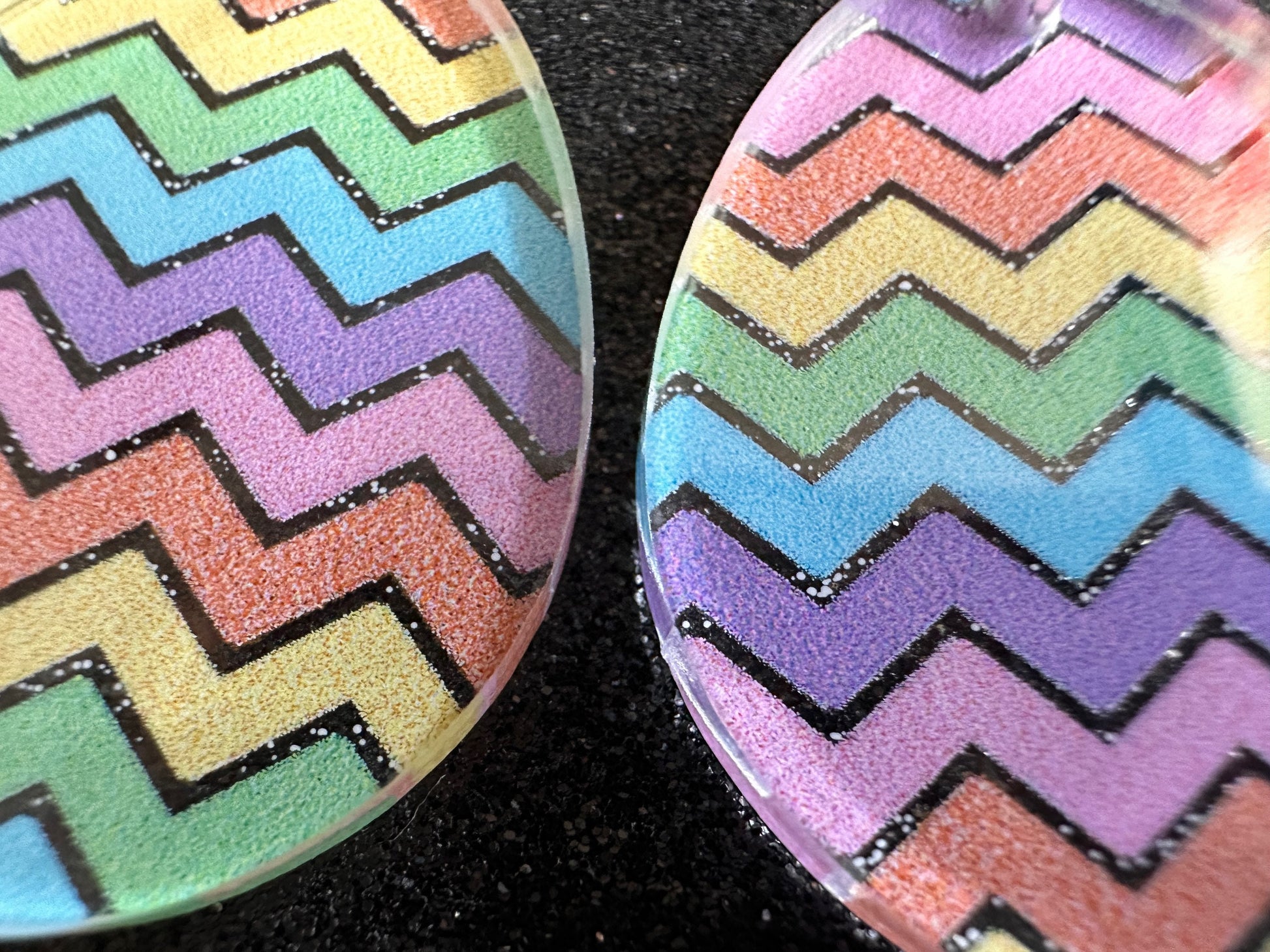 Easter Earrings: Laser Cut Acrylic Earrings, Easter Egg, Easter Bunny, Zig Zags, Easter Colors, Rainbow, Pride, Best Gifts for Her/Him/Them