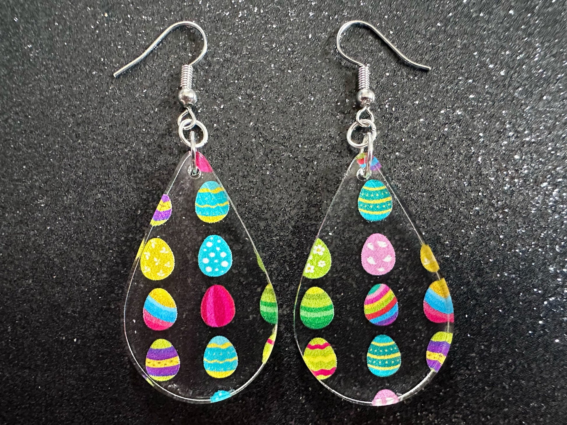 Easter Egg Earrings: Laser Cut Acrylic Earrings, Easter Eggs, Easter Bunny, Pysanky, Easter Colors, Rainbow, Best Gifts for Her/Him/Them