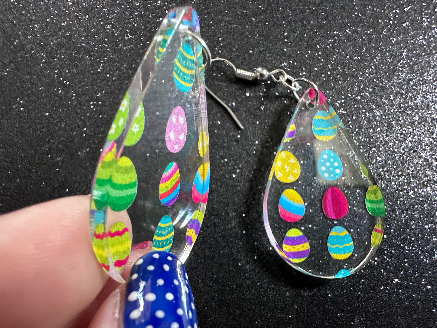 Easter Egg Earrings: Laser Cut Acrylic Earrings, Easter Eggs, Easter Bunny, Pysanky, Easter Colors, Rainbow, Best Gifts for Her/Him/Them
