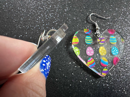 Easter Egg Earrings: Laser Cut Acrylic Earrings, Easter Eggs, Easter Bunny, Pysanky, Easter Colors, Rainbow, Best Gifts for Her/Him/Them