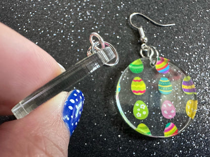 Easter Egg Earrings: Laser Cut Acrylic Earrings, Easter Eggs, Easter Bunny, Pysanky, Easter Colors, Rainbow, Best Gifts for Her/Him/Them