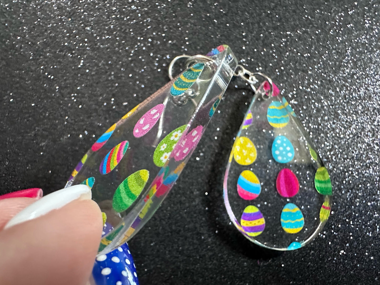 Easter Egg Earrings: Laser Cut Acrylic Earrings, Easter Eggs, Easter Bunny, Pysanky, Easter Colors, Rainbow, Best Gifts for Her/Him/Them
