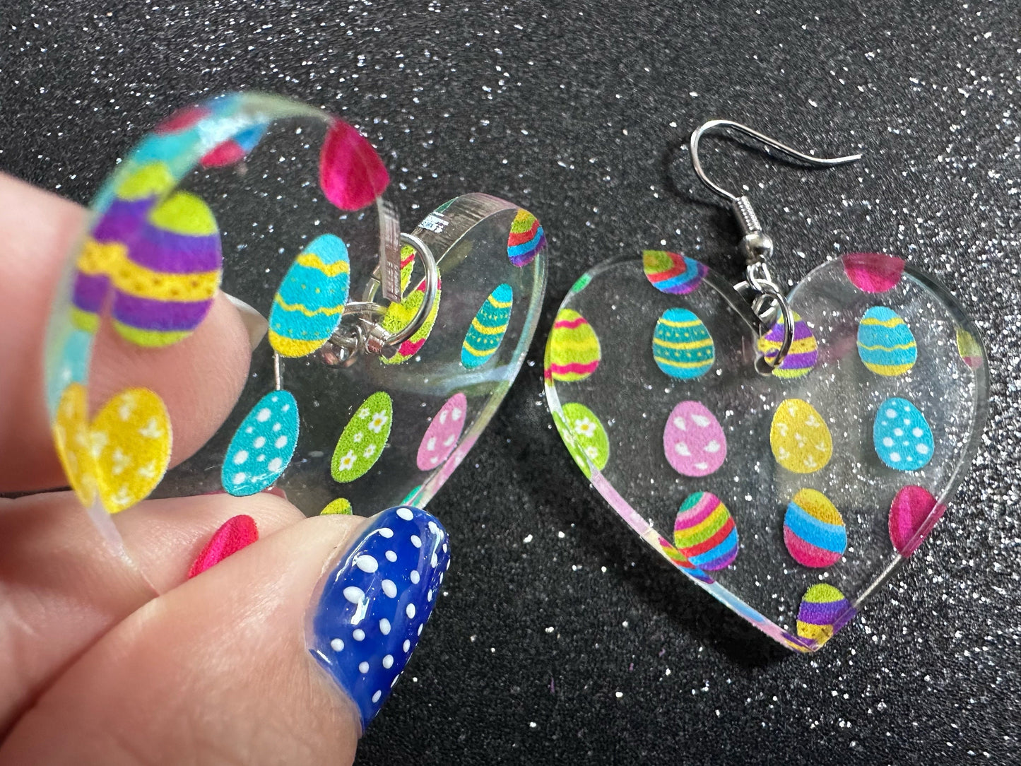 Easter Egg Earrings: Laser Cut Acrylic Earrings, Easter Eggs, Easter Bunny, Pysanky, Easter Colors, Rainbow, Best Gifts for Her/Him/Them
