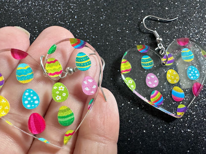 Easter Egg Earrings: Laser Cut Acrylic Earrings, Easter Eggs, Easter Bunny, Pysanky, Easter Colors, Rainbow, Best Gifts for Her/Him/Them