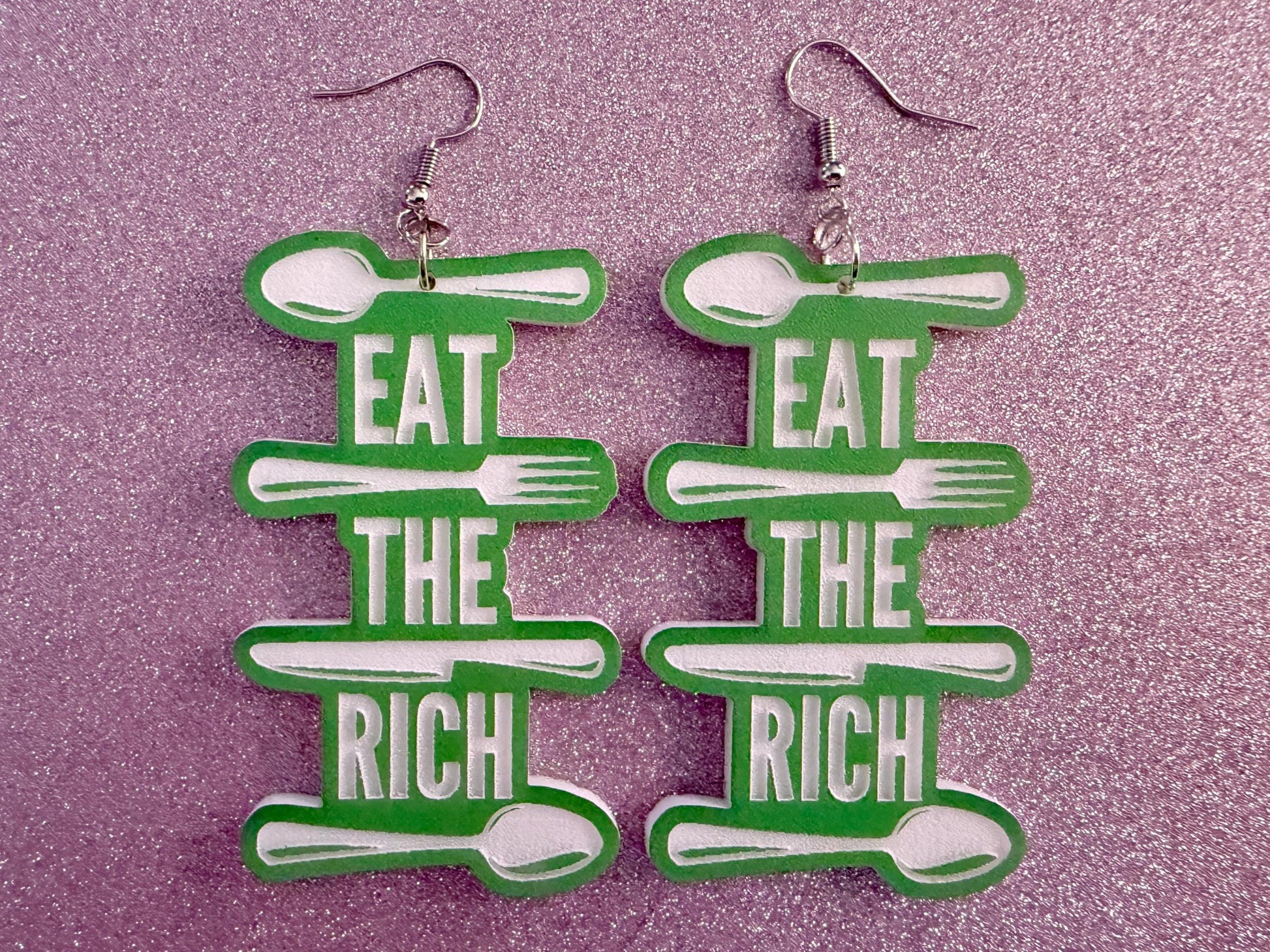Eat the Rich Earrings: Revolution, Protest, Anti-Capitalism Activism, Activist, Socialism, Political Guillotine, Best Gifts for Her/Him/Them