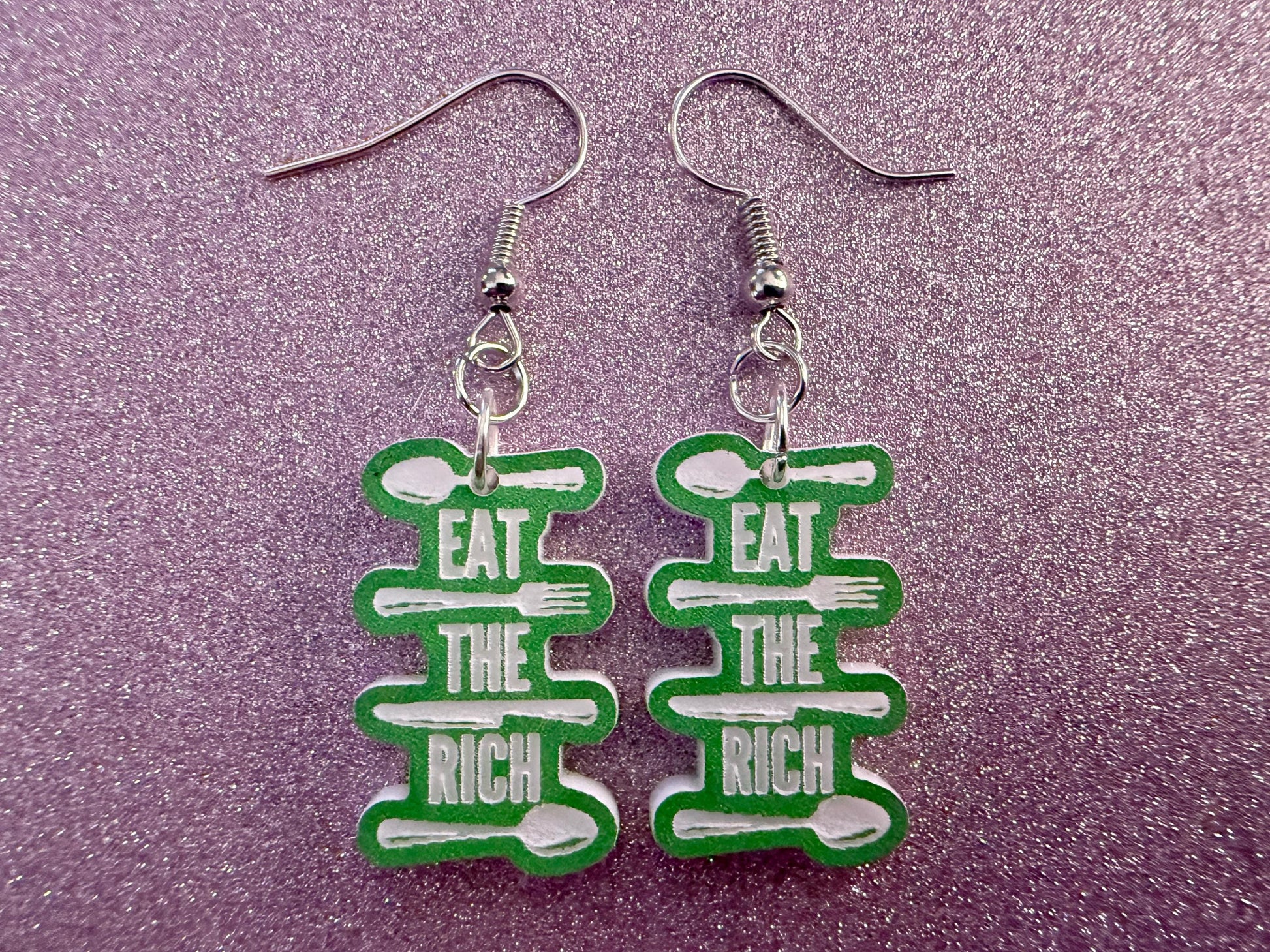 Eat the Rich Earrings: Revolution, Protest, Anti-Capitalism Activism, Activist, Socialism, Political Guillotine, Best Gifts for Her/Him/Them