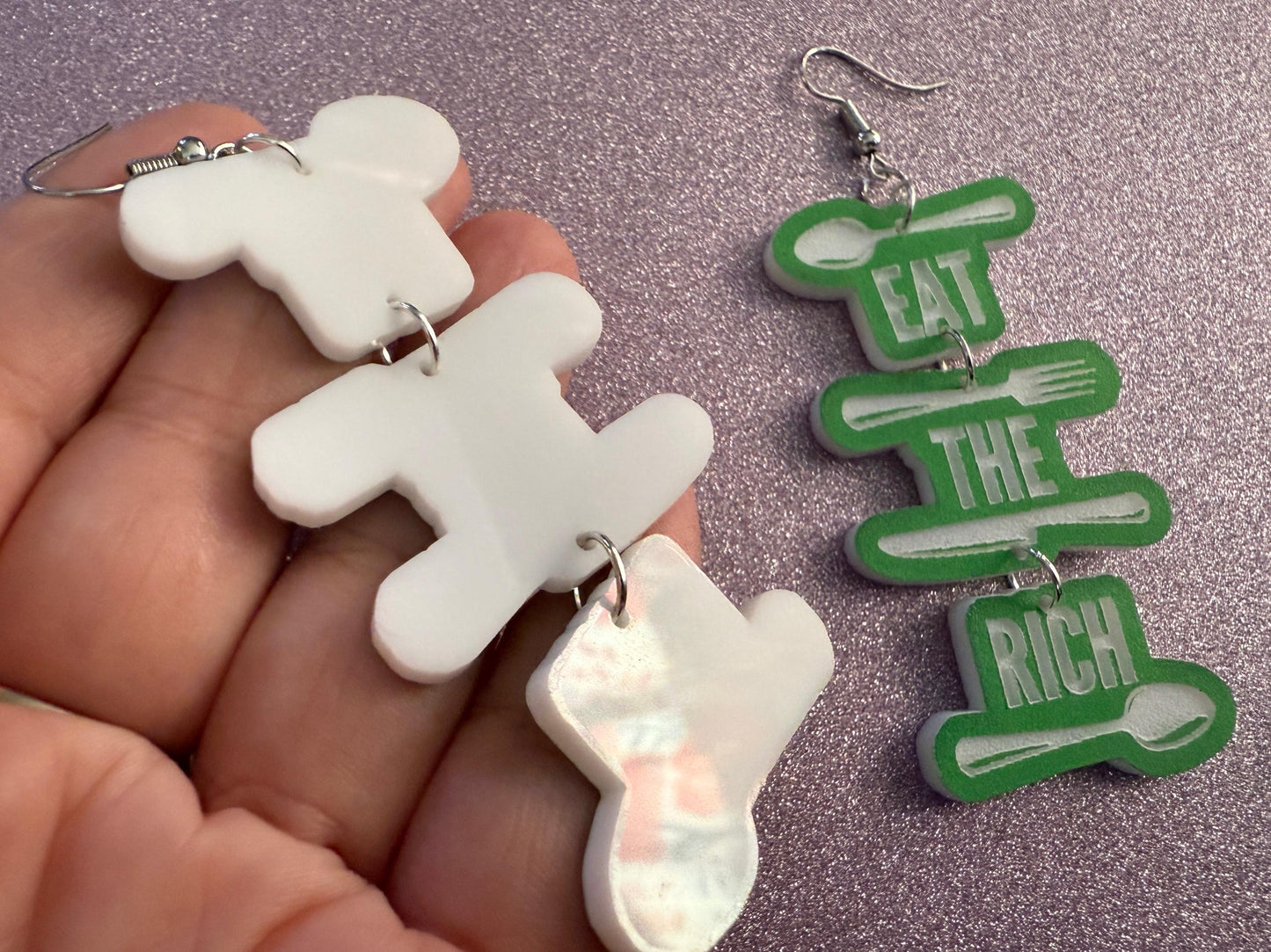 Eat the Rich Earrings: Revolution, Protest, Anti-Capitalism Activism, Activist, Socialism, Political Guillotine, Best Gifts for Her/Him/Them